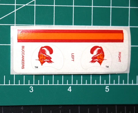 1976-1996 FACTORY Tampa Bay Buccaneers Gumball Football Helmets DECAL SHEET ONLY Cover