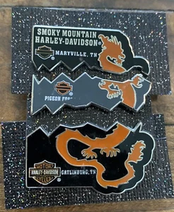 SMOKEY MOUNTAIN HARLEY DAVIDSON 3 Pin Set Maryville-Pigeon Forge-Gatlinburg TN - Picture 1 of 3