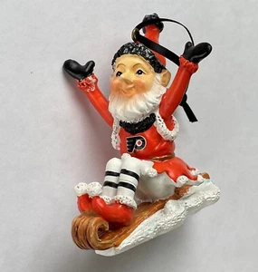 NHL Philadelphia Flyers Elf On Sled Christmas Tree Ornament Decoration Hockey - Picture 1 of 1
