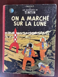TINTIN 1954 First Edition HERGÉ "On a Marché sur la Lune" - Picture 1 of 10