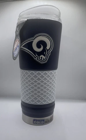 Brand New NFL Los Angeles Rams Vacuum Insulated Stainless Steel Tumbler 24oz Cover
