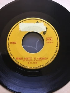 Dalida-Manuel Benitez El Cordobes 1966 Greece Barclay 7” - Picture 1 of 2