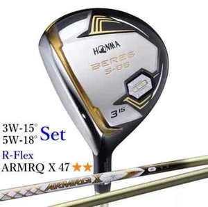 Left-handed HONMA BERES S-06 2S Fairway wood 3W, 5W, 2pc R-Flex ARMRQ X 47 2S - Picture 1 of 17