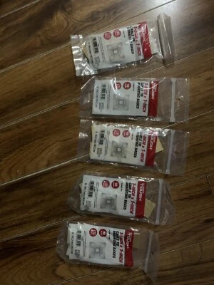 Bases de montaje de brida de cable 1”x1” blanco 5 bolsas de 10 Foto 1 de 2