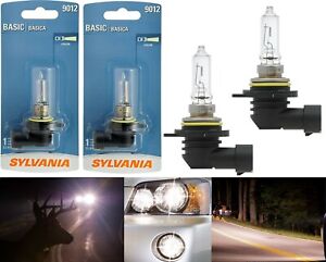 Sylvania Basic 9012 HIR2 55W Two Bulbs Head Light Low Beam Replacement Stock OE