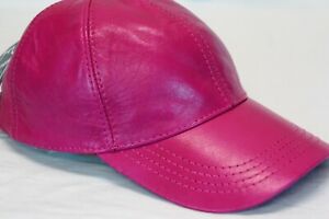 New 100% Real Genuine Lambskin Leather Baseball Cap Hat Sports Visor 40 COLORS