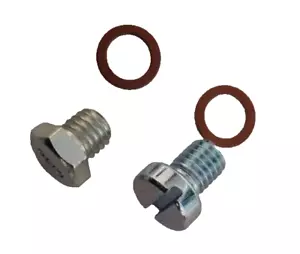 ukscooters VESPA ENGINE OIL FILLER DRAIN NUTS WITH WASHERS PX LML STELLA ITALIAN - Picture 1 of 2