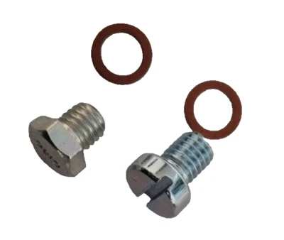 ukscooters VESPA ENGINE OIL FILLER DRAIN NUTS WITH WASHERS PX LML STELLA ITALIAN - Image 1 of 2