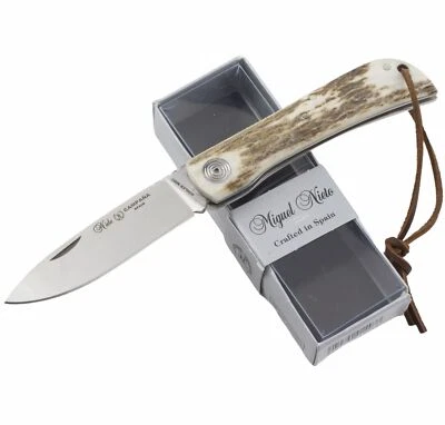 Miguel Nieto Campana Stag Handle Folding Knife Spear Point Blade Slip Joint - Image 1 of 4
