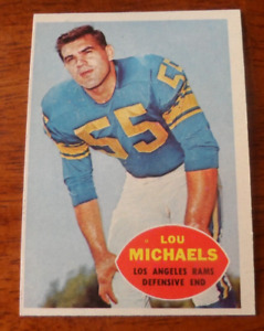 1960 TOPPS FOOTBALL #69 LOU MICHAELS LOS ANGELES RAMS ROOKIE NM T-180