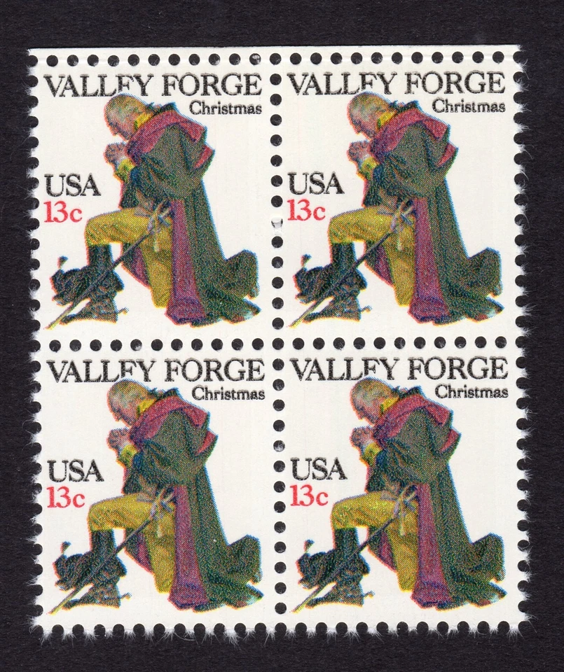Scott #1729 George Washington Valley Forge Prayer Block of 4 Stamps - MNH - Image 1 of 1