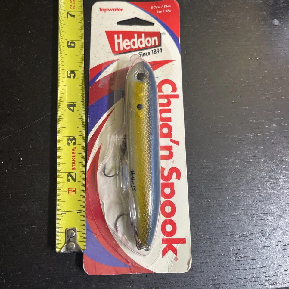 Heddon Chug'N Spook Topwater X9666GFS G-Finish Foxy Shad 5 7/8" 1 Oz Vintage NIB Foto 1 de 4