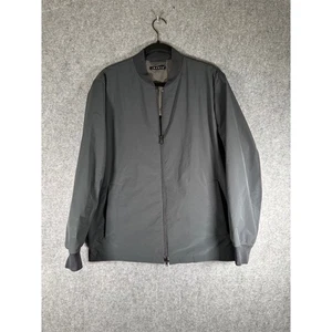 Theory Bomber Jacket Mens Large Gray Full Zip Lightweight Quiet Lux Casual - Picture 1 of 9