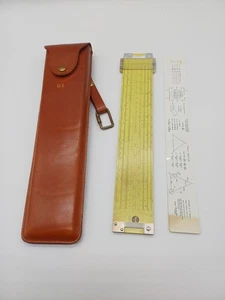Picket & Eckel US Militär Slide Rule Rechenschieber original Leder Etui Vintage - Bild 1 von 9