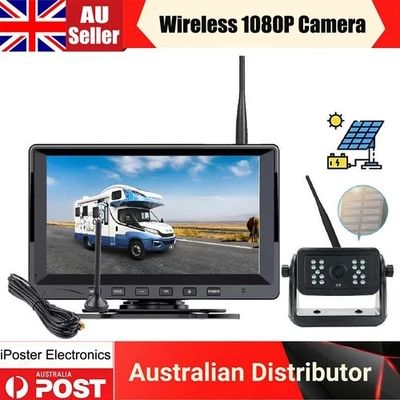 Wireless 7" DVR Monitor Standby Mode IR Solar Backup Camera Magnetic Base For Rv - image 1 of 4