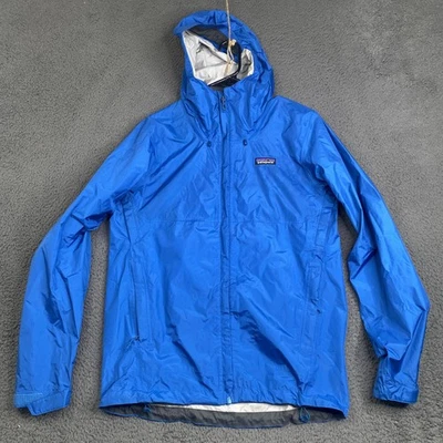 Chaqueta Patagonia Torrentshell Para Hombre Pequeña Azul H2No Impermeable Lluvia Con Capucha Foto 1 de 4