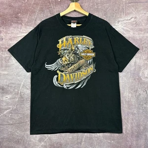 Camisa Harley Davidson De Colección Para Hombre Negra L Ohio Wild Hog Gráfico Camiseta 00s 3197 - Imagen 1 de 5