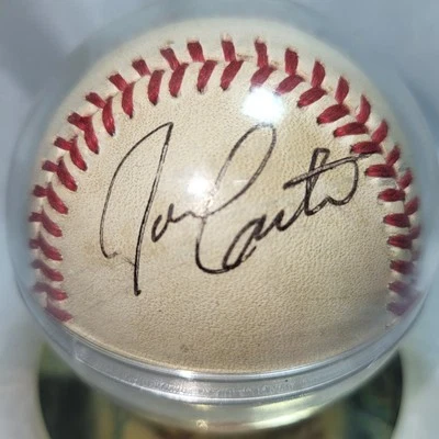 Joe Carter Autografiado Béisbol Toronto Azulejos Serie Mundial Héroe/All Star MLB Foto 1 de 4