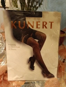 Kunert halterlose Strumpf Black Gold Stay up M 41-42 schwarz Glitzer OVP - Bild 1 von 6