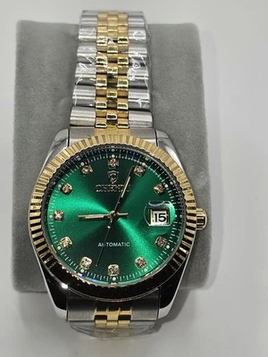 Reloj Hombre Chenixi Movimiento Mecánico Automático Esfera Verde Profundo Foto 1 de 4