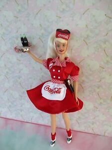 New ListingMattel Coca Cola Waitress Barbie Doll De-Boxed All Original