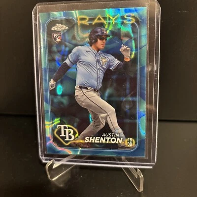 2024 Topps Chrome Update - Aqua lava Refractor #USC119 Austin Shenton /175 (RC) - Image 1 of 3