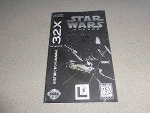 SEGA GENESIS 32X STAR WARS ARCADE INSTRUCTION MANUAL ONLY LUCAS ARTS - Picture 1 of 3