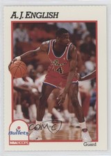 1991-92 NBA Hoops Washington Bullets Sheet Singles AJ English