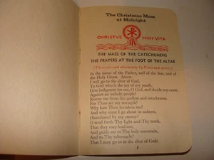 Christmas Midnight Mass Prayer Booklet 1941 Catholic - Picture 1 of 2