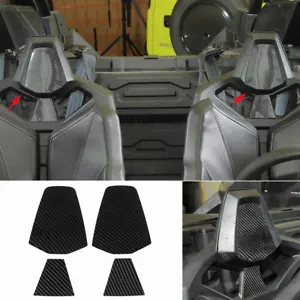 4×Carbon Fiber Seat Headrest Panel Cover For Polaris RZR PRO XP Uitimate 2021-23 - Foto 1 di 10
