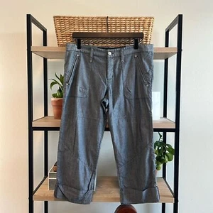 Joe's “Take Me, Slowly” Mid-Rise Woven Chambray Capri Cuffed Pants, 30 - Picture 1 of 10
