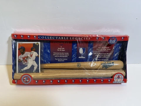 Collectable Legacies KIRBY PUCKETT Minnesota Twins Sport Card & Mini Bat Display Cover