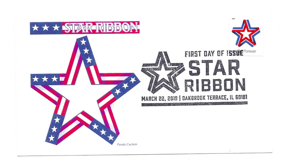 5362 Star Ribbon coil Panda Cachets, pictorial cancel FDC - Image 1 of 1