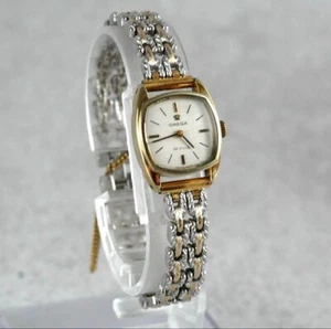 OMEGA De Ville Manual Winding Ladies Watch Gold Square 17mm Case 6.29inch Wrist - Picture 1 of 8