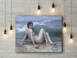 William-Adolphe Bouguereau: The Wave. Fine Art Canvas - Picture 1 of 2