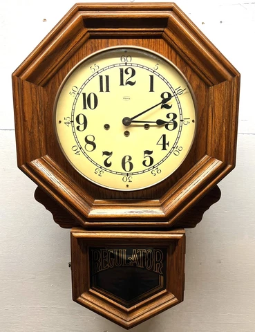 Ridgeway Regulator Wall Clock - Westminster Chimes W/ 81 Hermle 341-020 Movement Cover