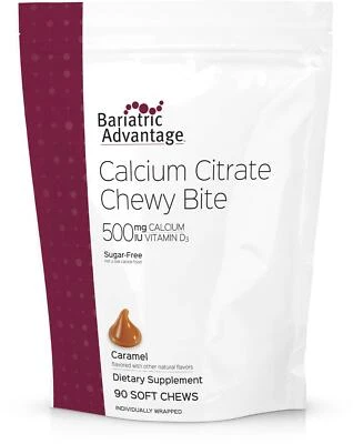 Bariatric Advantage citrato de calcio bocados masticables suplemento sin azúcar de 90 unidades Foto 1 de 4