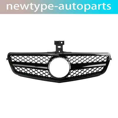 Parrilla delantera estilo AMG negro brillante para 08-13 Mercedes Benz W204 C250 200 300 350 Foto 1 de 4
