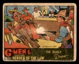 1936 Gum G-Men & Heroes of the Law #401 The Deadly Draw GD - Picture 1 of 2