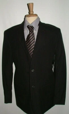 NEW WT $398 MARC JACOBS BLAZER SIZE 40 R 100% COTTON BLACK STRIPED #305 - Image 1 of 4