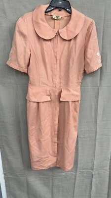 Vestido Traje Valentino Vintage Años 80 Diseñador Lana Italiana Rosa Talla 8 - Leer Foto 1 de 3