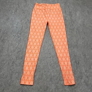 NEW Lularoe Pants Womens One Size Orange Leggings Stretch Pull On Casual Ladies - Picture 1 of 9