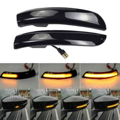 Indicatore di direzione LED specchio retrovisore esterno nero per Ford Kuga C-Max - Immagine 1 di 4