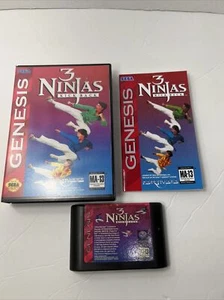 3 NINJAS KICK BACK (Sega Genesis, 1993) Complete Great Condition Tested Working - Picture 1 of 5