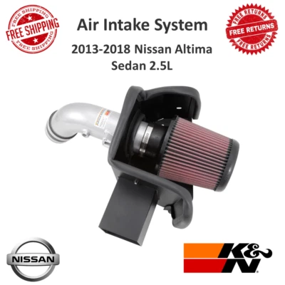 Sistema de admisión de aire negro K&N Performance 7,75 HP para Nissan Altima 2013-2018 2,5 L Foto 1 de 4