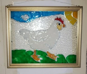 Glazed Hand Painted Stain Glass Art - Bild 1 von 3
