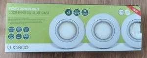 Luceco feste LED Einbaustrahler 3er Pack GU10 weiß einfache Montage hochwertig - Bild 1 von 2