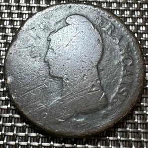 PIECE DE 1 DÉCIME (1286) PIÈCE RÉVOLUTION FRANÇAISE TRÈS USEE - Bild 1 von 2