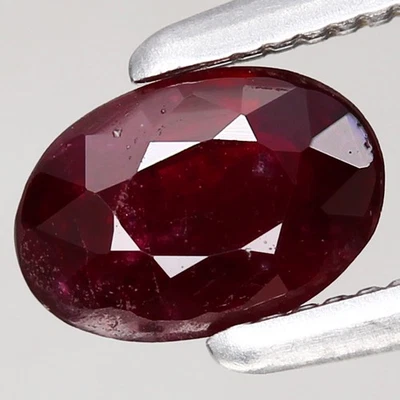 0.43ct Oval 5.7x3.9mm Natural Deep Red Ruby Madagascar, Africa-Heated Precious! - Image 1 of 4