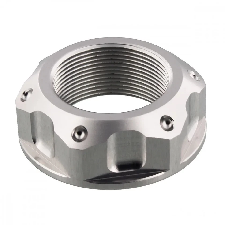 Mutter Lenkkopf M25x1.00mm Alu silber für Triumph Street Triple 675 ABS 13-14 - Bild 1 von 1